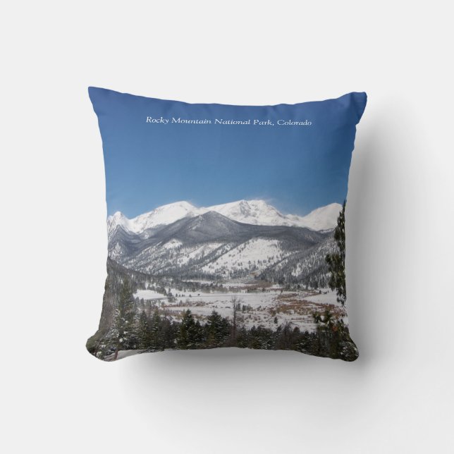 Coussin Carré du parc national Rocky Mountain (Recto)