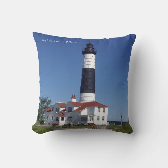 Coussin carré du phare Big Sable Point (Recto)