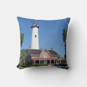 Coussin Carré du phare de St. Simons