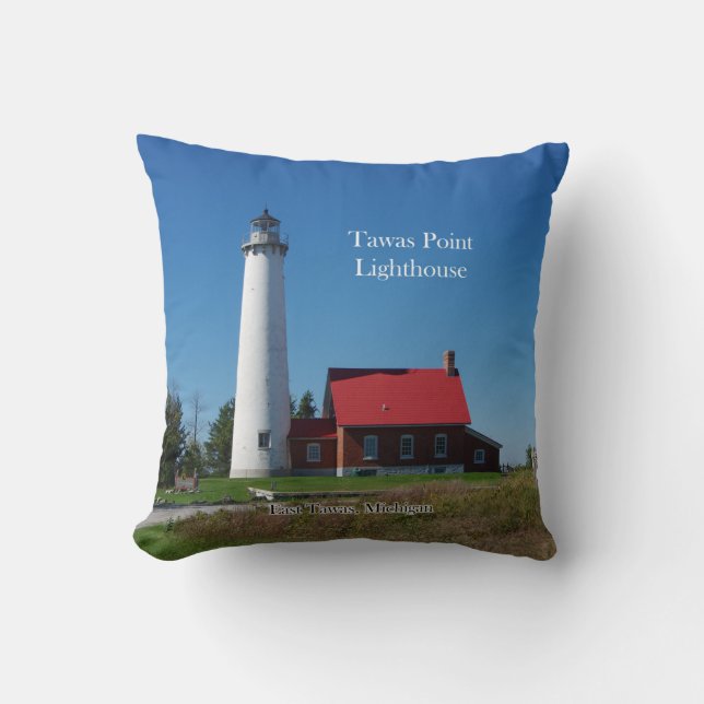 Coussin carré du phare de Tawas Point (Recto)