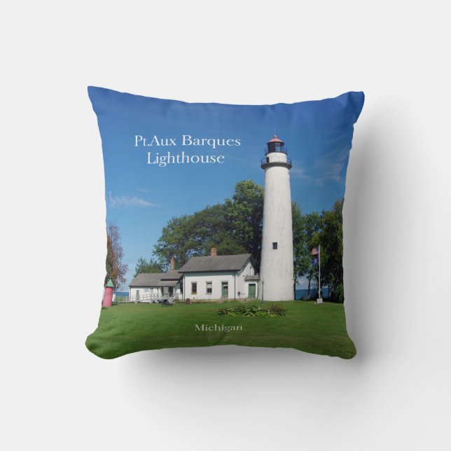Coussin carré du phare Pt Aux Barques (Recto)