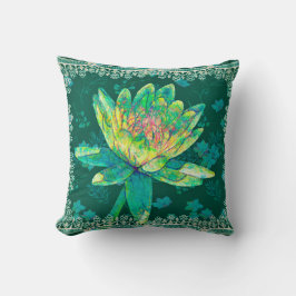 Coussin carré Eau Lily Design Vert