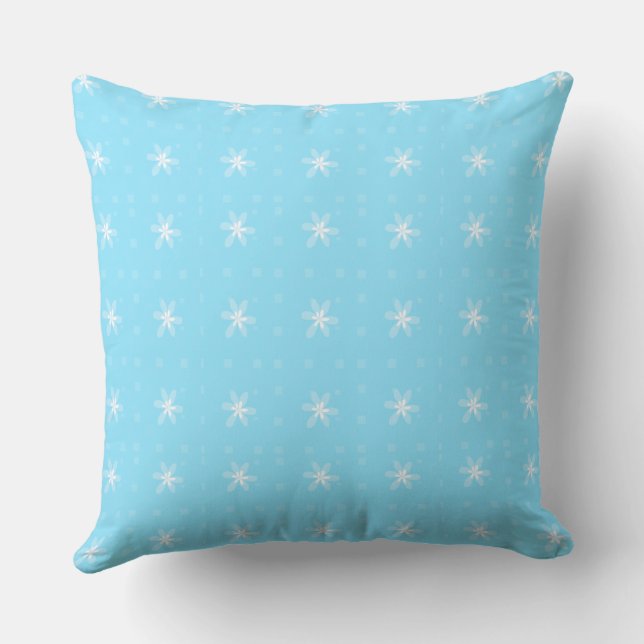 Coussin Carré floral officiel énigme bébé bleu (Verso)