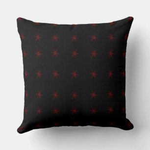 Coussin Carré floral officiel énigme noir rouge