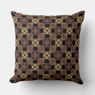 Coussin carré Jimette Design brun orange jaune