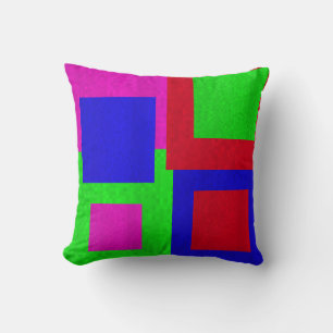 Coussin Carré Mosaïque Blocs Abstrait Poussin,