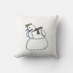 Coussin Carré Snowman lance l'oreiller