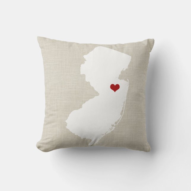 Coussin Carreau 16" de l'État d'origine de New Jersey x (Recto)