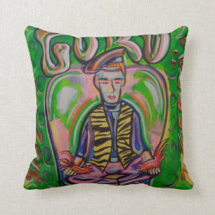 Coussin Carreau 16" de polyester de GURU x 16" par jzebraa