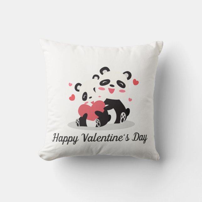 Coussin Carreau adorable de Valentine | de couples de (Recto)