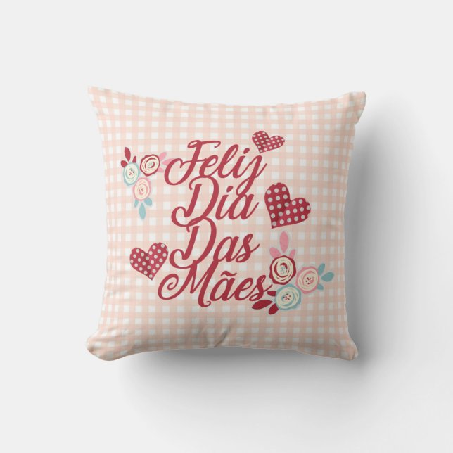 Coussin Carreau adorable du diamètre DAS Mães | de Feliz (Recto)