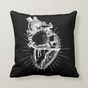 Coussin Carreau anatomique d'illustration de coeur