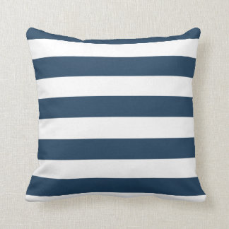 Coussin Carreau audacieux de bleu marine et blanc de