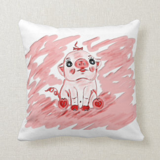 Coussin Carreau avant et arrière de porc rose