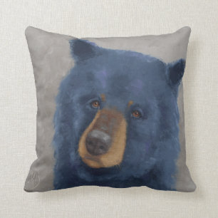 Coussin Carreau avec l'ours lunatique