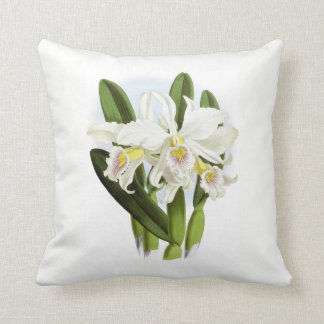 Coussin Carreau blanc d'orchidée