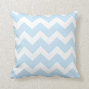 Coussin Carreau bleu-clair de Chevron