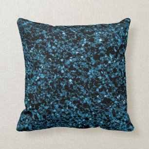 Coussin Carreau bleu turquoise de texture de parties