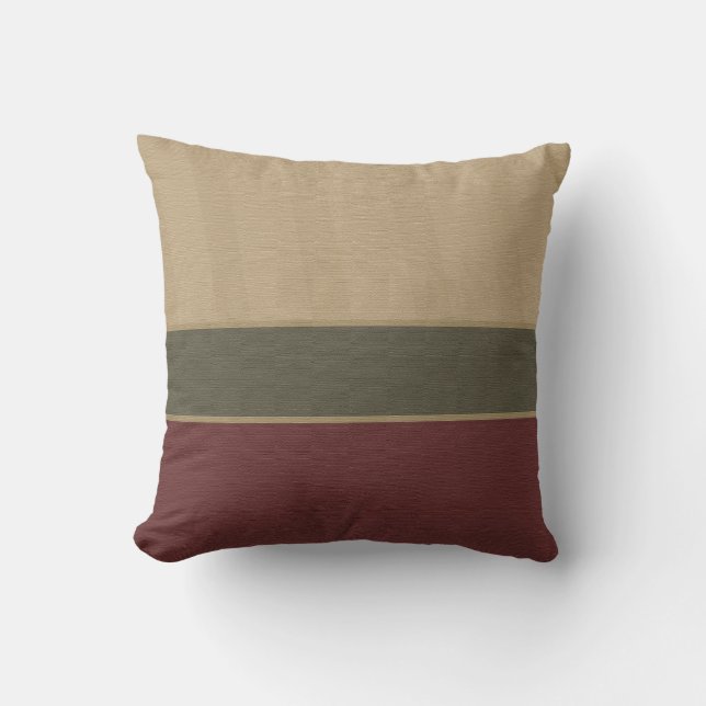 Coussin Carreau bronzage de motif de Bourgogne Colorblock (Recto)