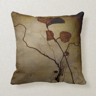 Coussin Carreau Brown de racine de feuille de cru