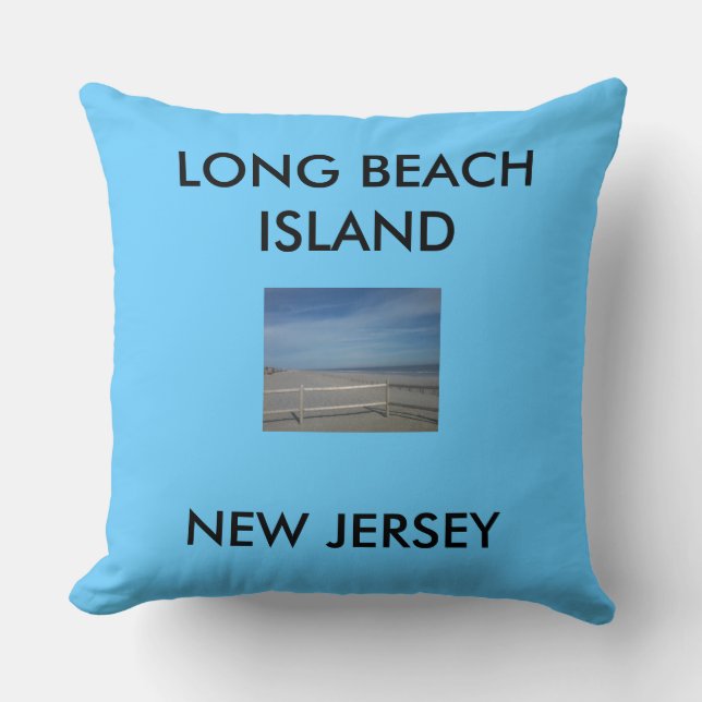 Coussin carreau, carreau de LBI, île de Long Beach (Recto)