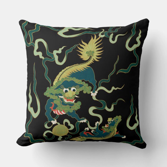 Coussin Carreau chinois 20x20 de peinture à l'huile de (Recto)