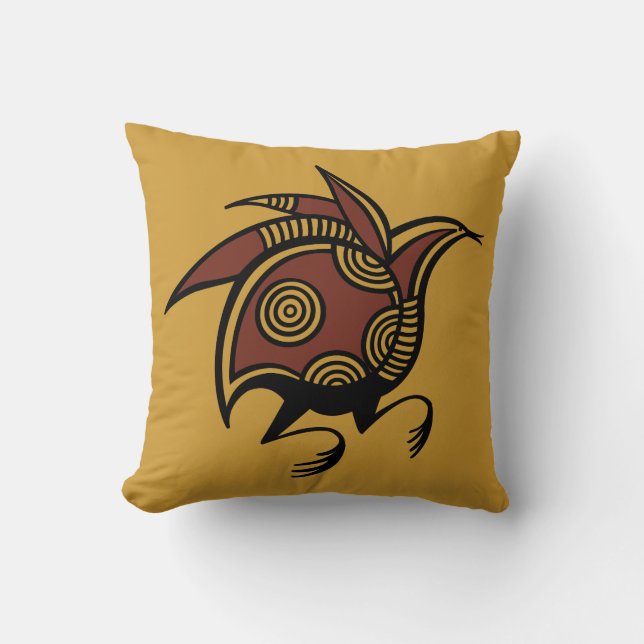 Coussin Carreau chypriote antique de motif d'oiseau (Recto)