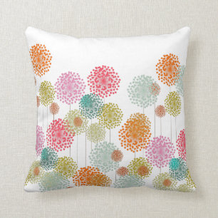 Coussin Carreau coloré de Fluffies - dos de rose