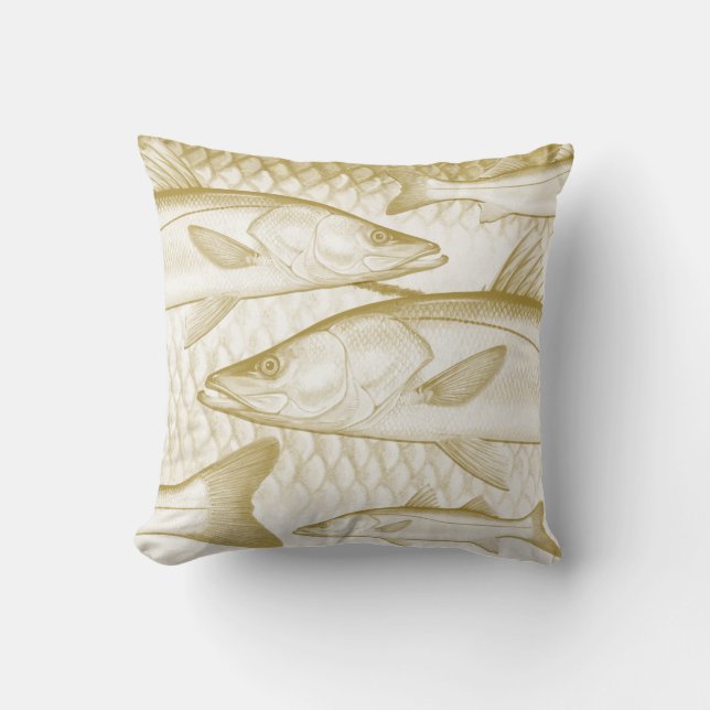 Coussin Carreau commun d'or/de jaune Snook (Recto)