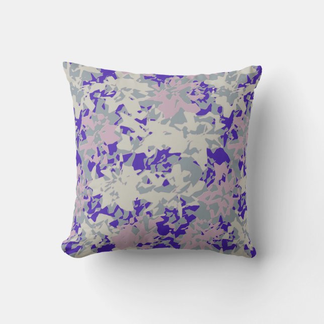 Coussin Carreau contemporain abstrait d'accent (Recto)