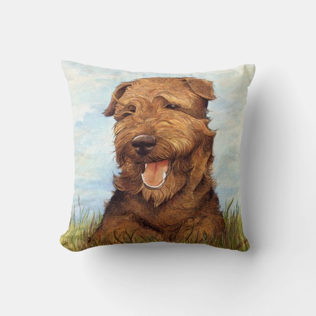 Coussin Carreau d'Airedale Terrier (Recto)