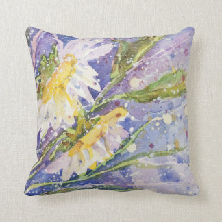 Coussin Carreau d'aquarelle de marguerite