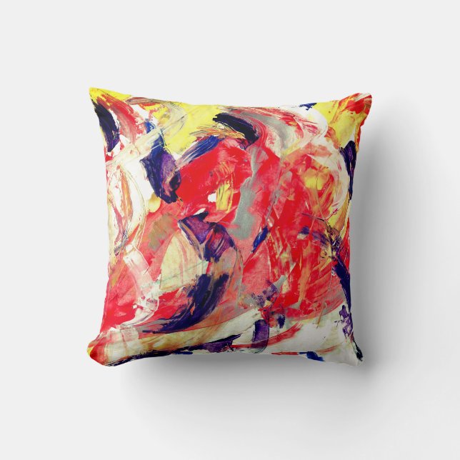 Coussin Carreau d'art abstrait (Recto)