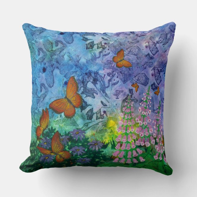 Coussin Carreau d'asile de monarque (Recto)