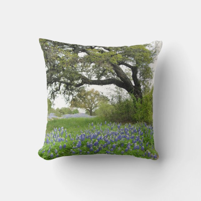 Coussin Carreau de Bluebonnet de Texas (Recto)
