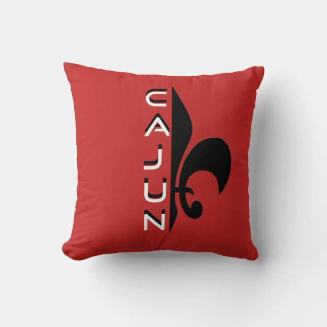 Coussin Carreau de Cajun Half Fleur De Lis Louisiane (Recto)