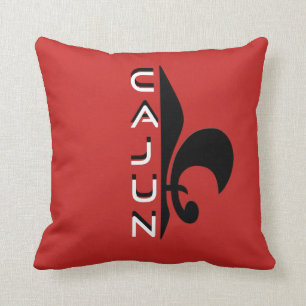 Coussin Carreau de Cajun Half Fleur De Lis Louisiane
