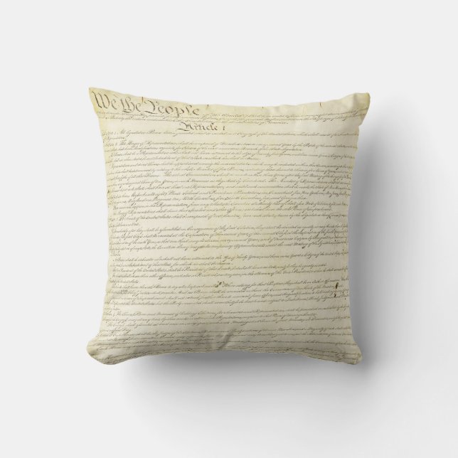 Coussin Carreau de constitution des USA (Recto)
