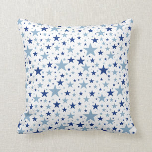 Coussin Carreau de coutume d'étoiles bleues