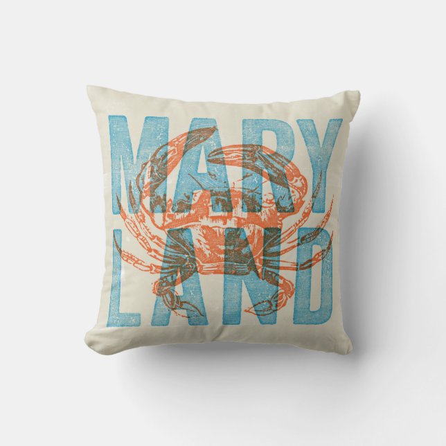 Coussin Carreau de crabe du Maryland (Recto)