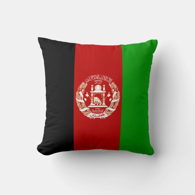 Coussin Carreau de drapeau de l'Afghanistan (Recto)