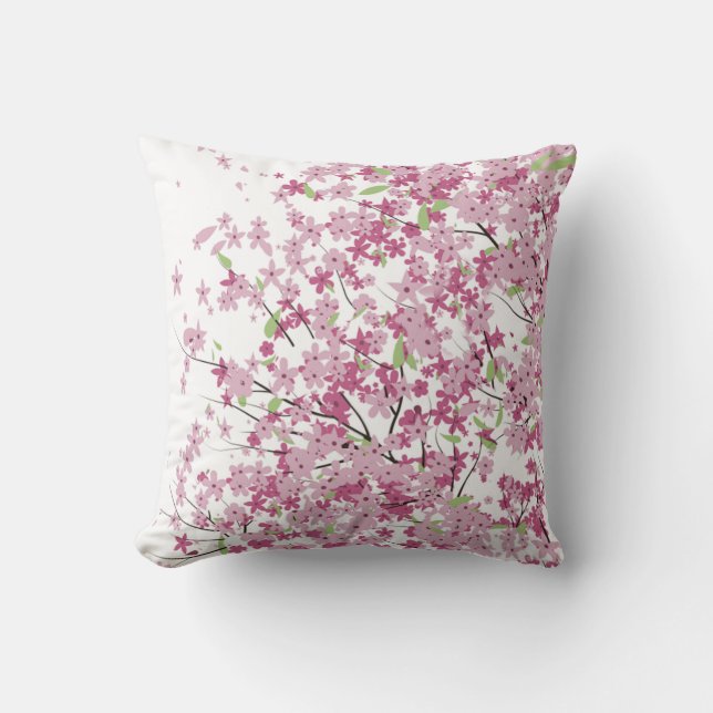 Coussin Carreau de fleurs de cerisier (Recto)