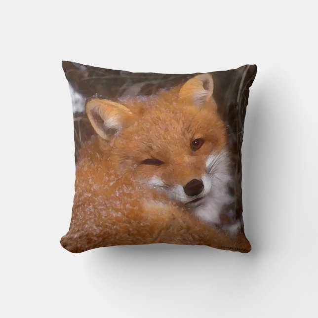 Coussin Carreau "de Fox rouge" (Recto)