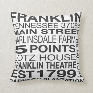 Coussin Carreau de Franklin Tennessee