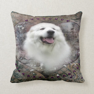 Coussin Carreau de Grands Pyrénées - "beau Benny "