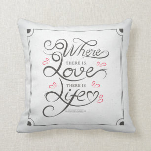 Coussin Carreau de inspiration de la citation   d'amour et