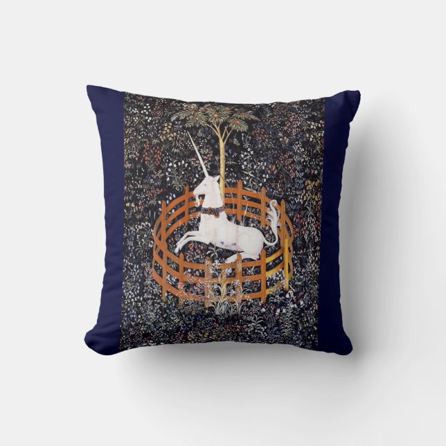 Coussin Carreau de la tapisserie #7 de licorne (Recto)