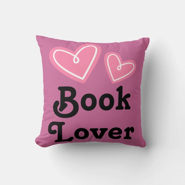 Coussin Carreau de lecture d'amoureux des livres (Recto)