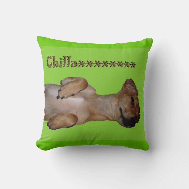 Coussin Carreau de Lumbar de Chillaxin Chiweenie (Recto)
