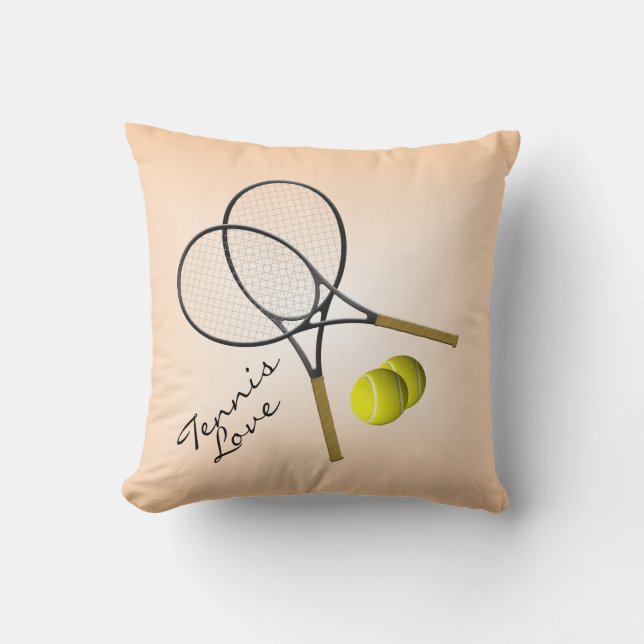 Coussin Carreau de Mojo d'amour de tennis (Recto)